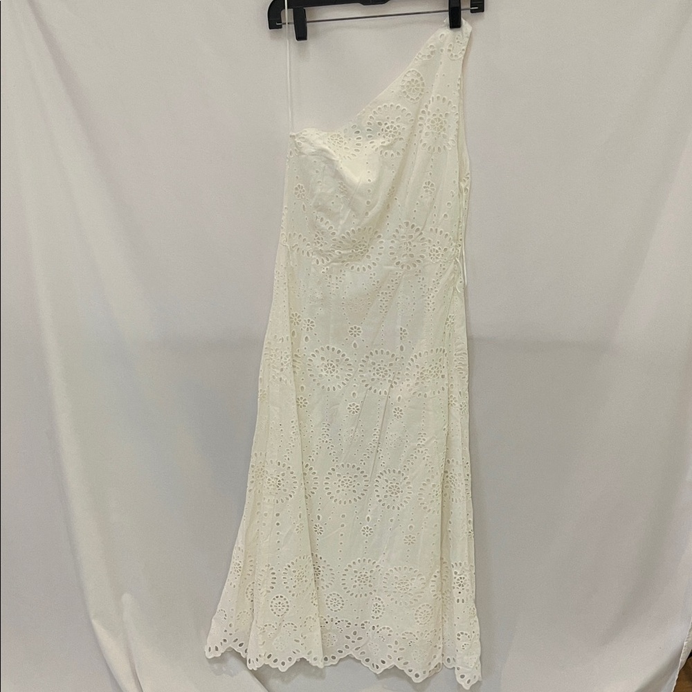 Zara White Summer One-Shoulder Dress